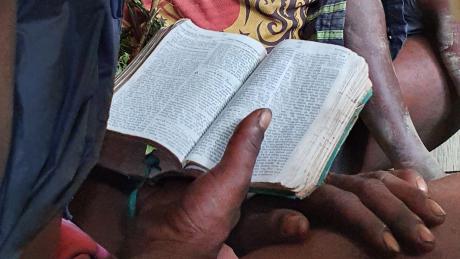 man with Bible at Yifki