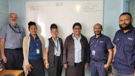 Finance team in Mount Hagen posing for a photo