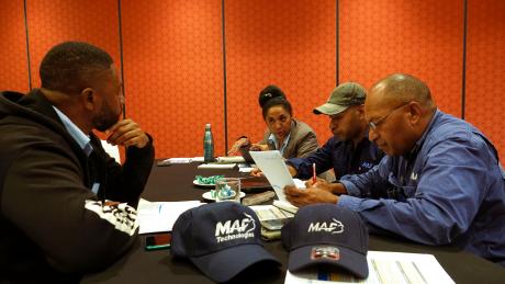 discussion at a table group