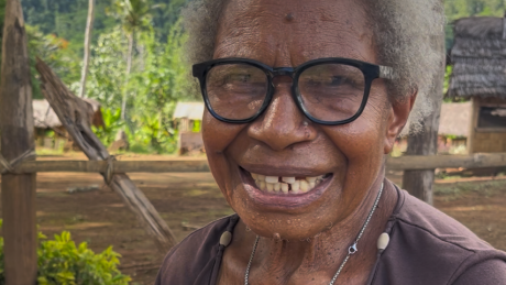 Mama Pokome Newa smiling