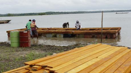 Docking Station being built