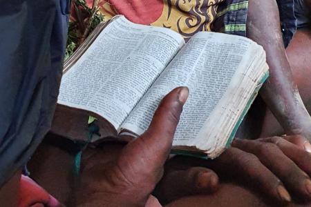 man with Bible at Yifki