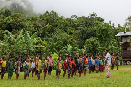 Morning school parade at Yifki