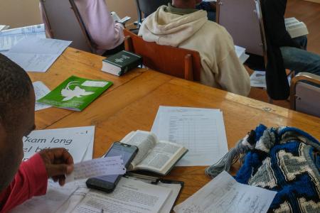 A trainee pastor during the leadership training