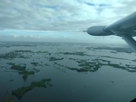 widely flooded areas in the South Fly area of Western Province