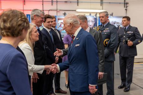 Rachel Phipps (white top), Matthew Veale (blue tie) & Josh White (grey tie)
