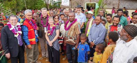 Dusin Pastor ordination_ outside the church after the ordination service