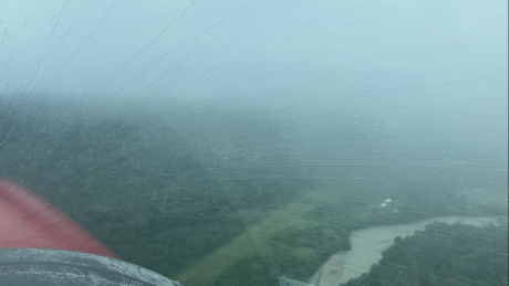 Rainshower just beside Suabi Airstrip