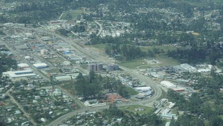 Flying over Mount Hagen
