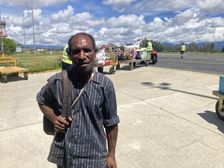 Pastor Kewani Bahan at the MAF Base