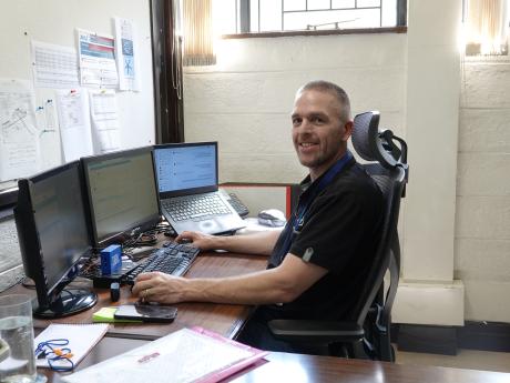 Mark Newnham in his office