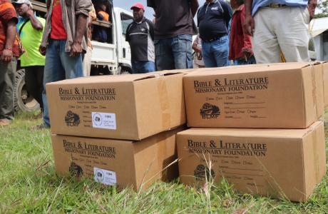 English standard size Bible boxes for donation