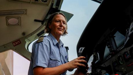 MAF Pilot Glenys Watson prepares to fly on a normal day to remote Nomane area.