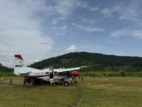 plane on the ground at Ibil