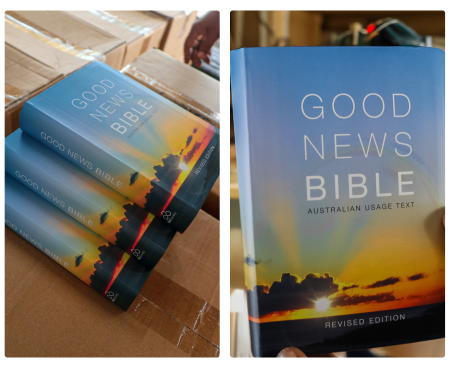 A sample of the donated printed Bible