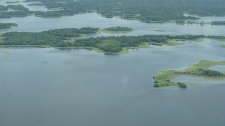 Lake Murray seen from the float plane
