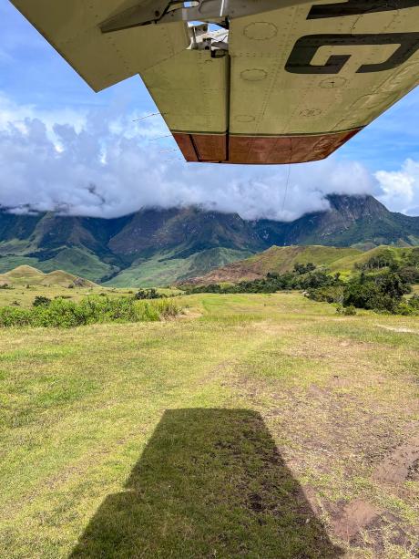 view down the airstrip at Ambi