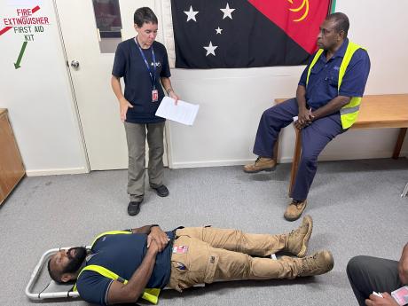 Bridget teaching in conference room