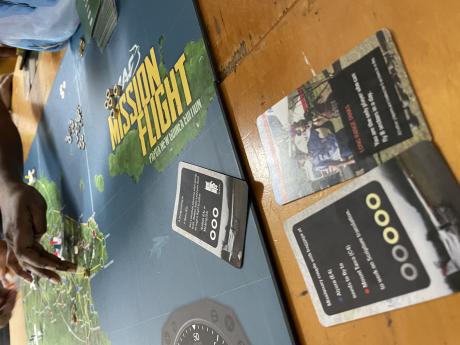 close up photo of the board of the Mission Flight Board Game 