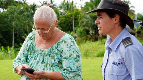 A week’s walk in 25 minutes: Medevac just in time for Phimi