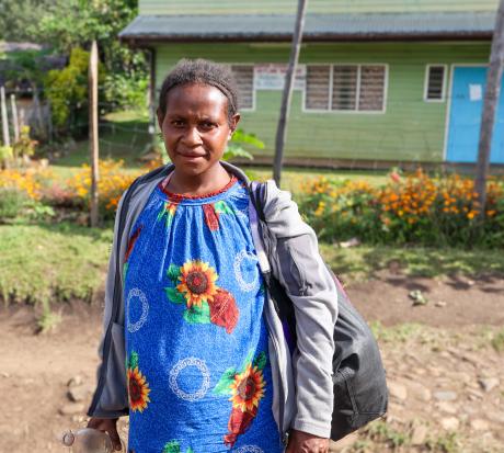 Expectant mother Jemimah Ase at Sigerehe Health Centre for her check-up.